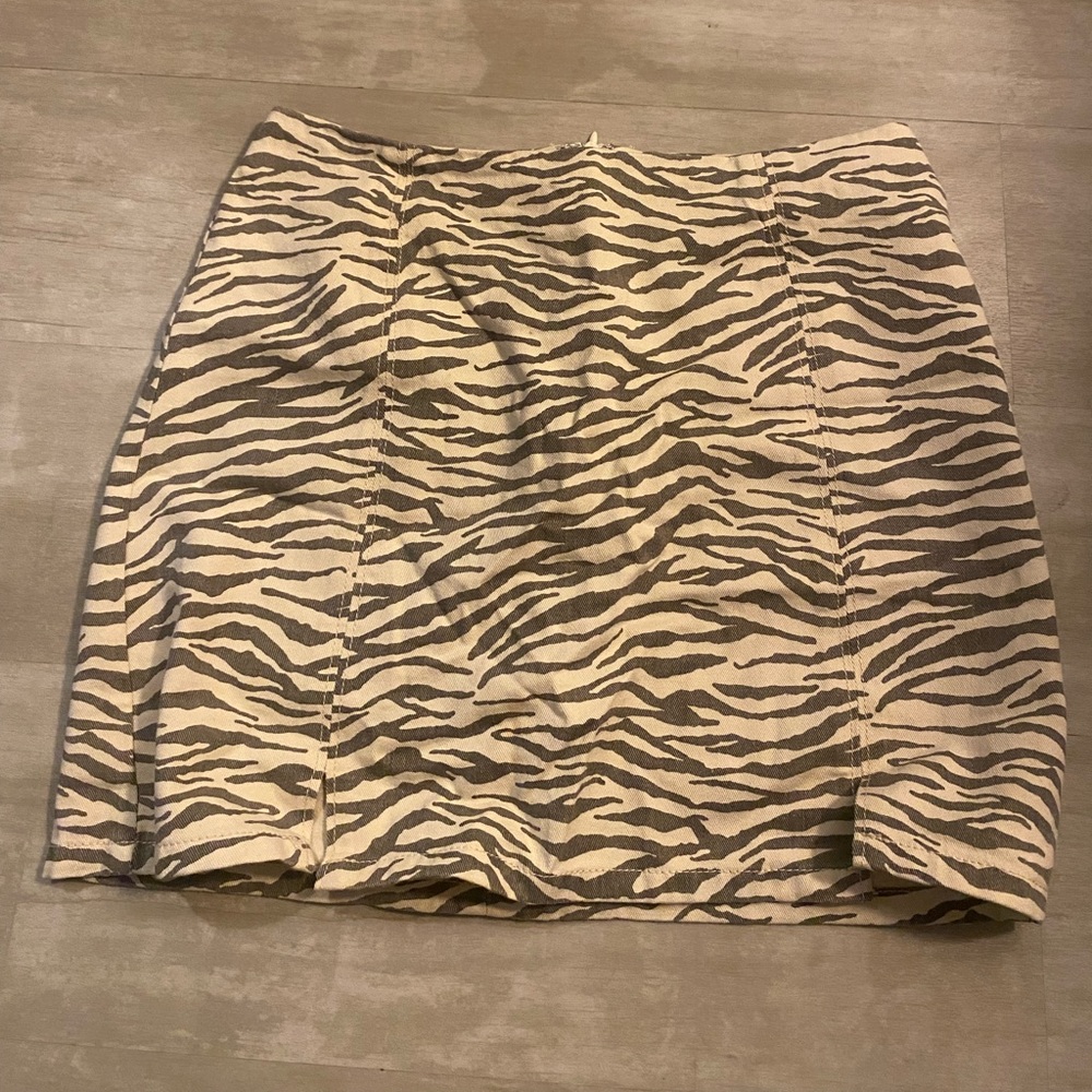 Altar’d State zebra print mini skirt